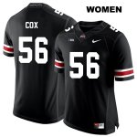 Women's NCAA Ohio State Buckeyes Aaron Cox #56 College Stitched Authentic Nike White Number Black Football Jersey JF20W38KJ